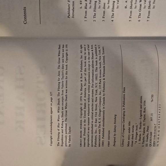 Great Shark Stories - 1978 First Edition Hardcover by Ron & Valerie Taylor w/ Du - Picture 4 of 4